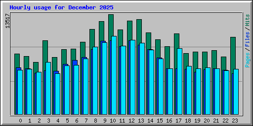 Hourly usage for December 2025
